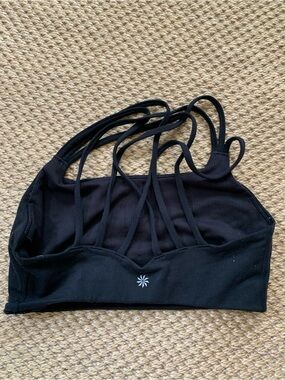 Athleta Black Strappy Sports Bra size M